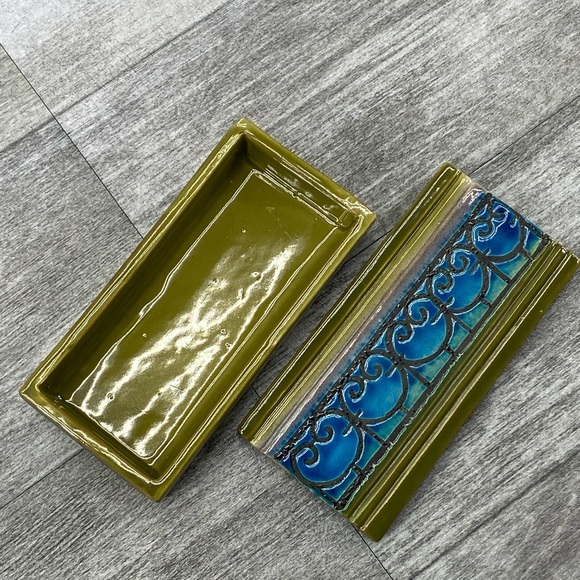 VTG Bitossi Aldo Londi Cigarette Cigar Storage Box W/Lid Mid Century Italy 5520 - Picture 4 of 16